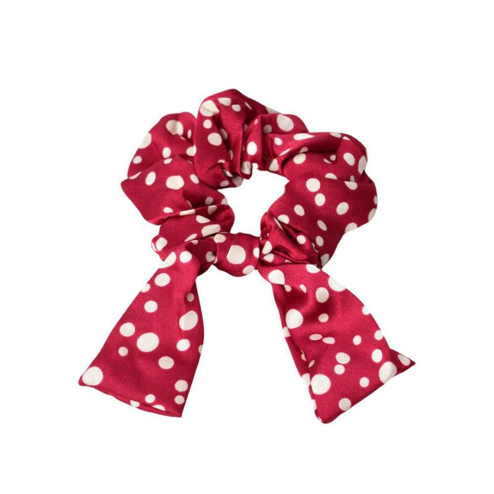 Αξεσουάρ μαλλιών Scrunchies πουά Μπορντώ 23248