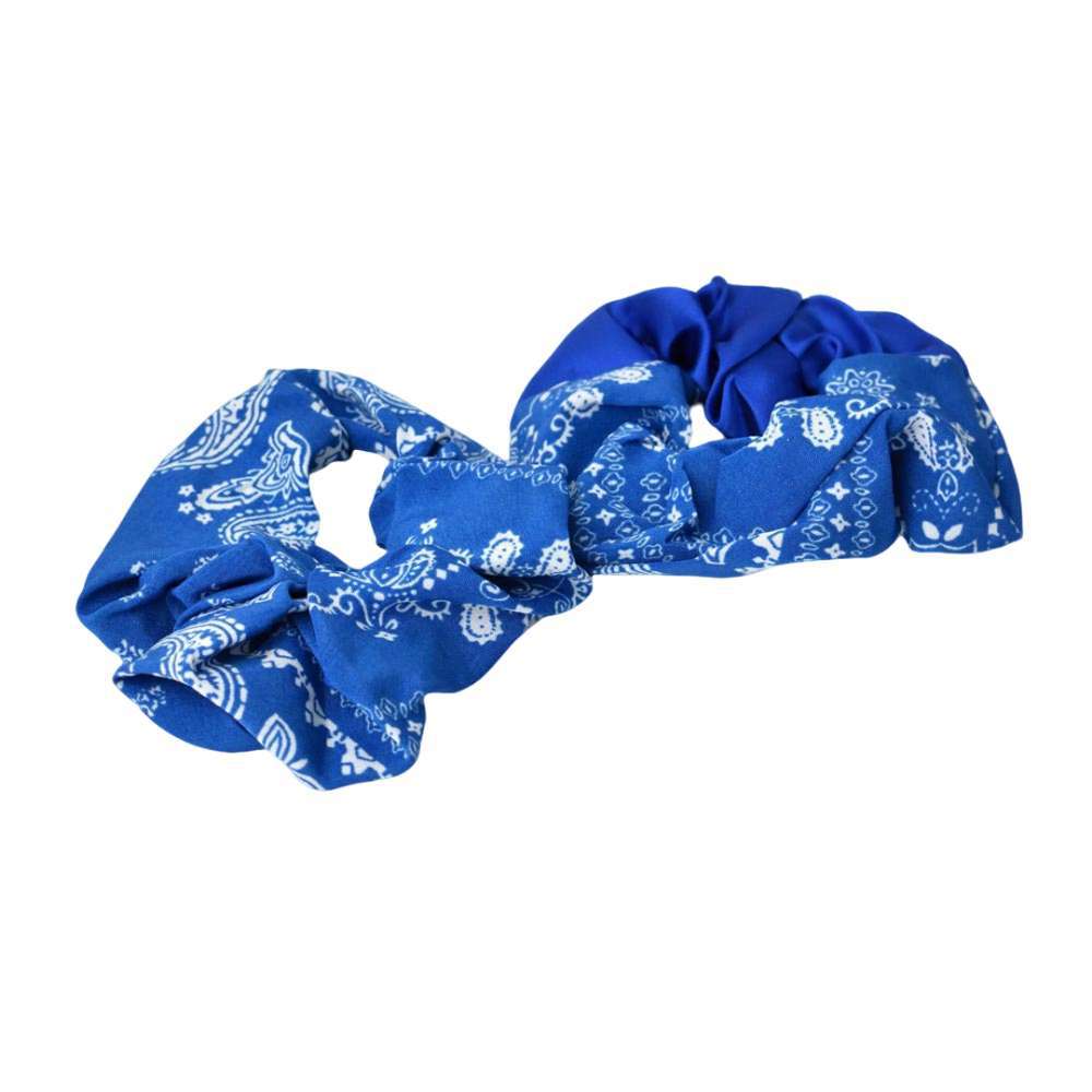 Αξεσουάρ μαλλιών Scrunchies 2 τμχ Μπλε Ρουά 23256