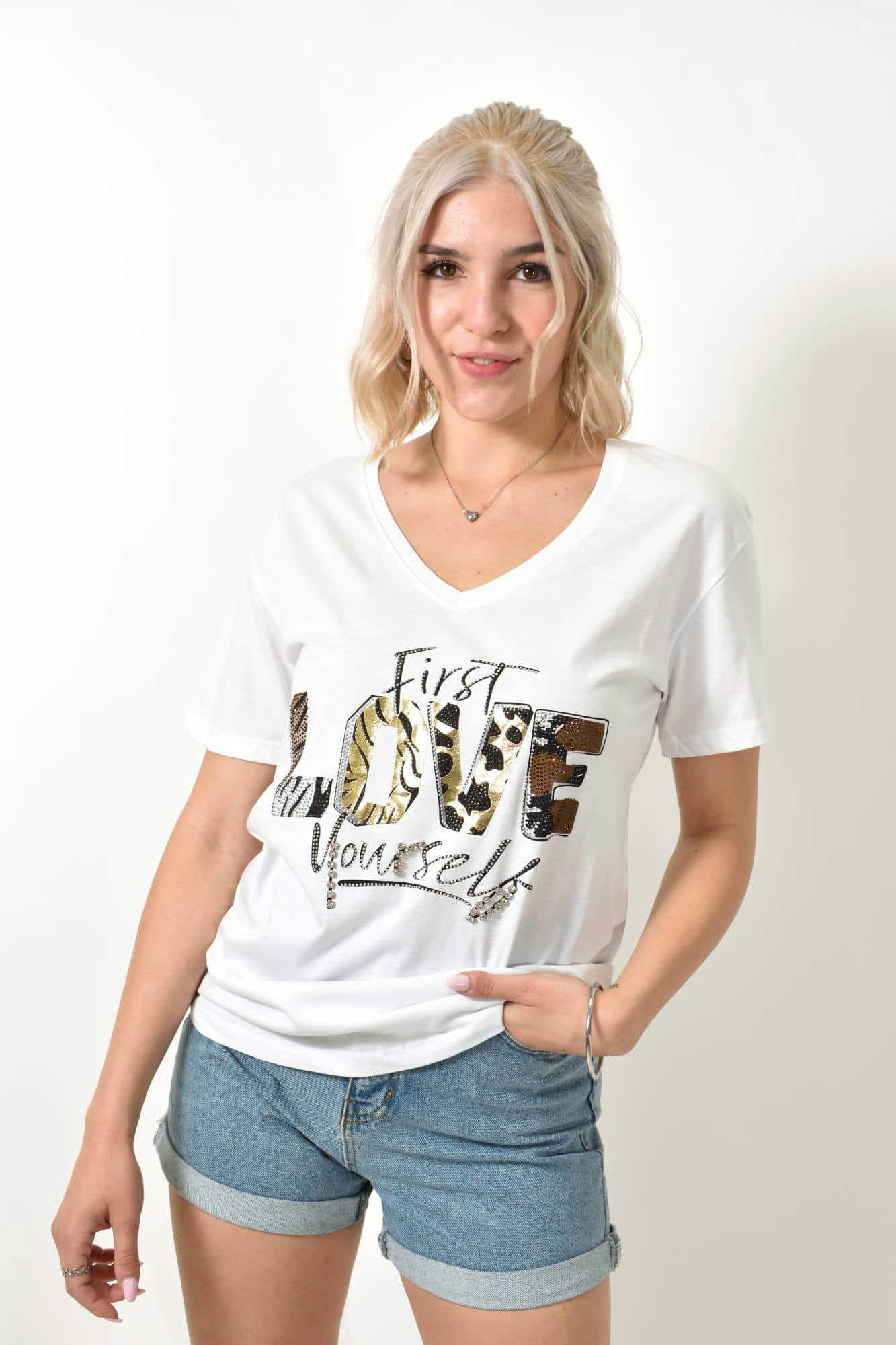 T-Shirt με στάμπα 