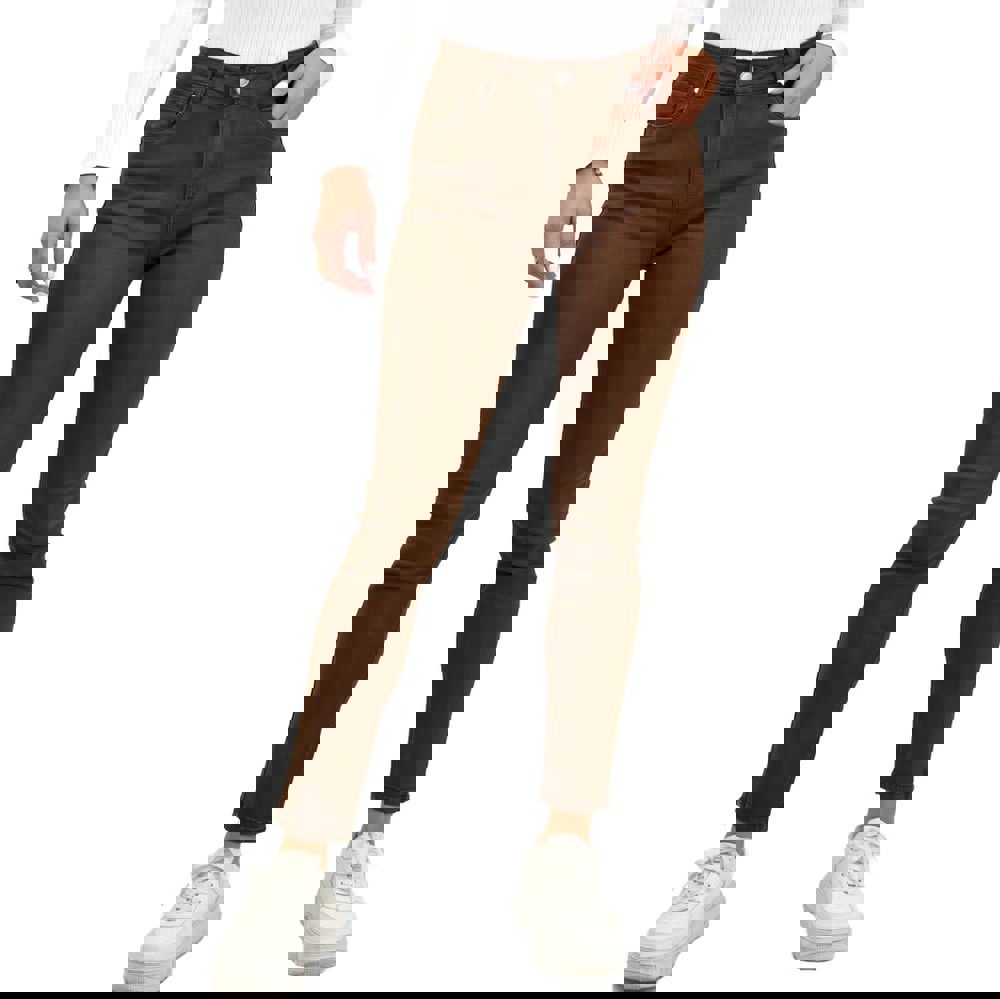 Γυναικείο τζιν μονόχρωμο Καφέ 22073