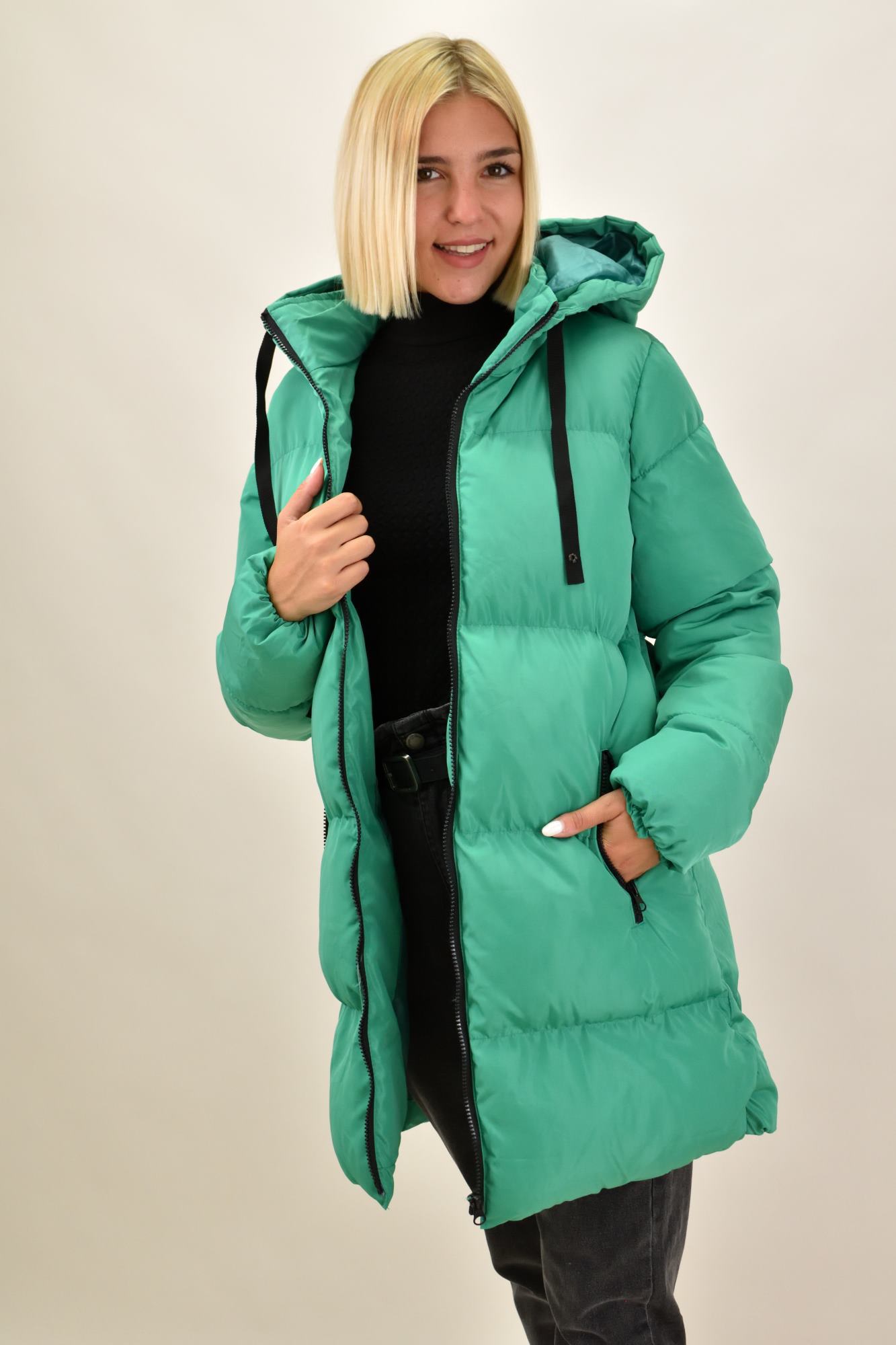 Puffer μπουφάν καπιτονέ Πράσινο 17645