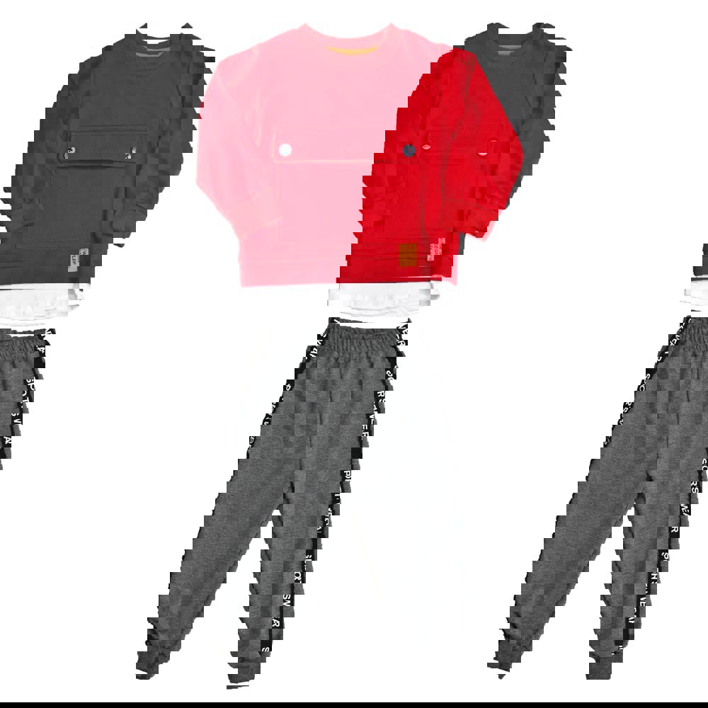 Παιδικό σετ με σχέδιο τσέπη Κόκκινο 17114