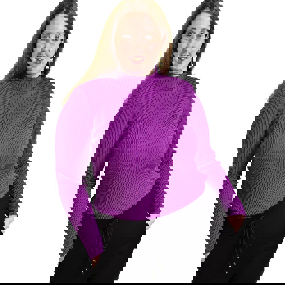 Γυναικείο Plus τοπ με σχέδιο Ματζέντα 22374