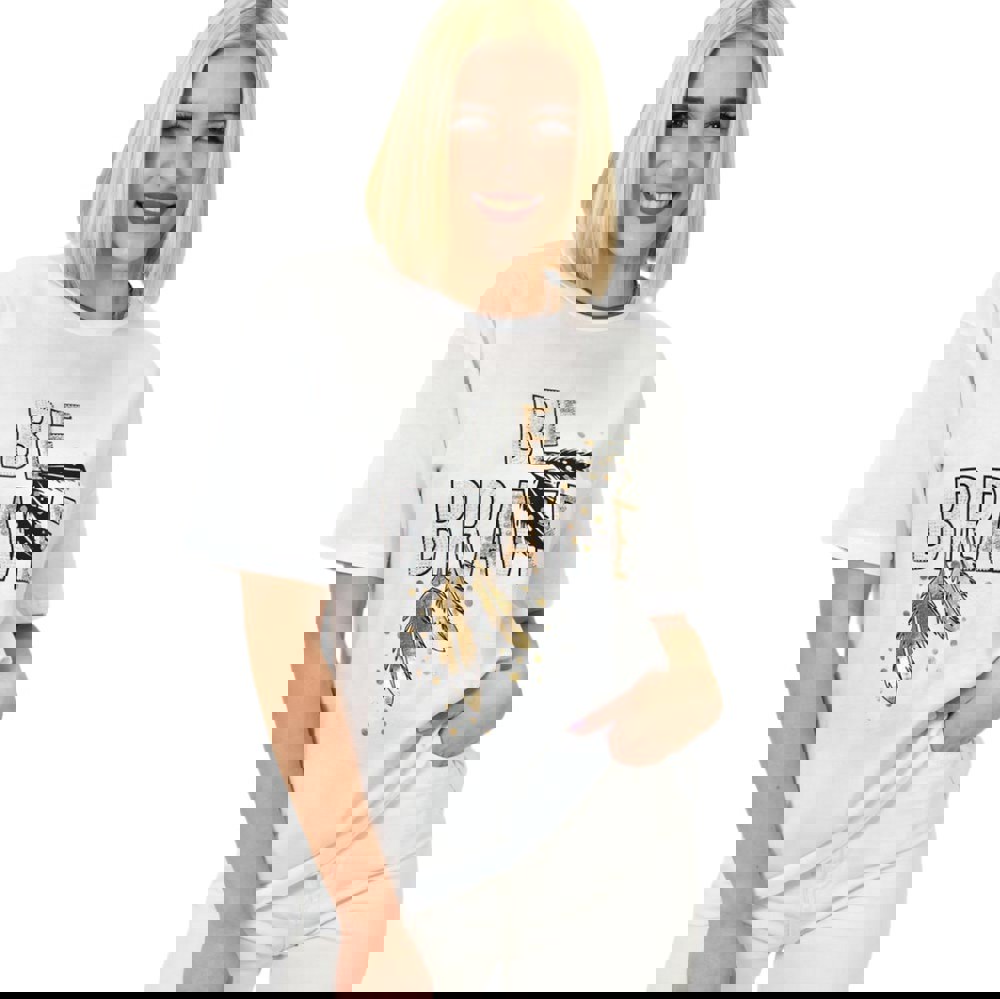 Potre OR Γυναικείο T-shirt με σχέδιο Be brave Λευκό 23173