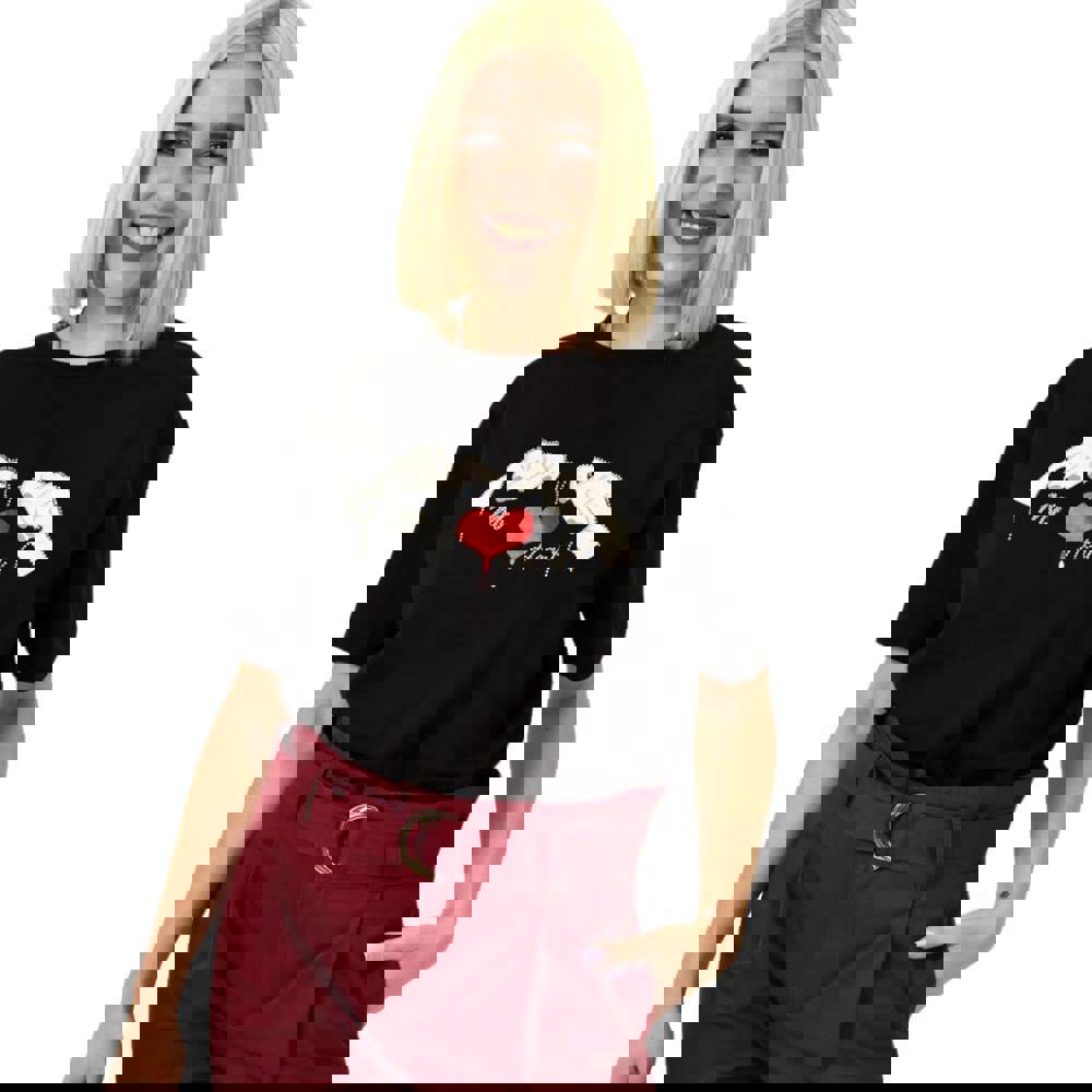 Γυναικείο T-shirt με σχέδιο Μαύρο 23130