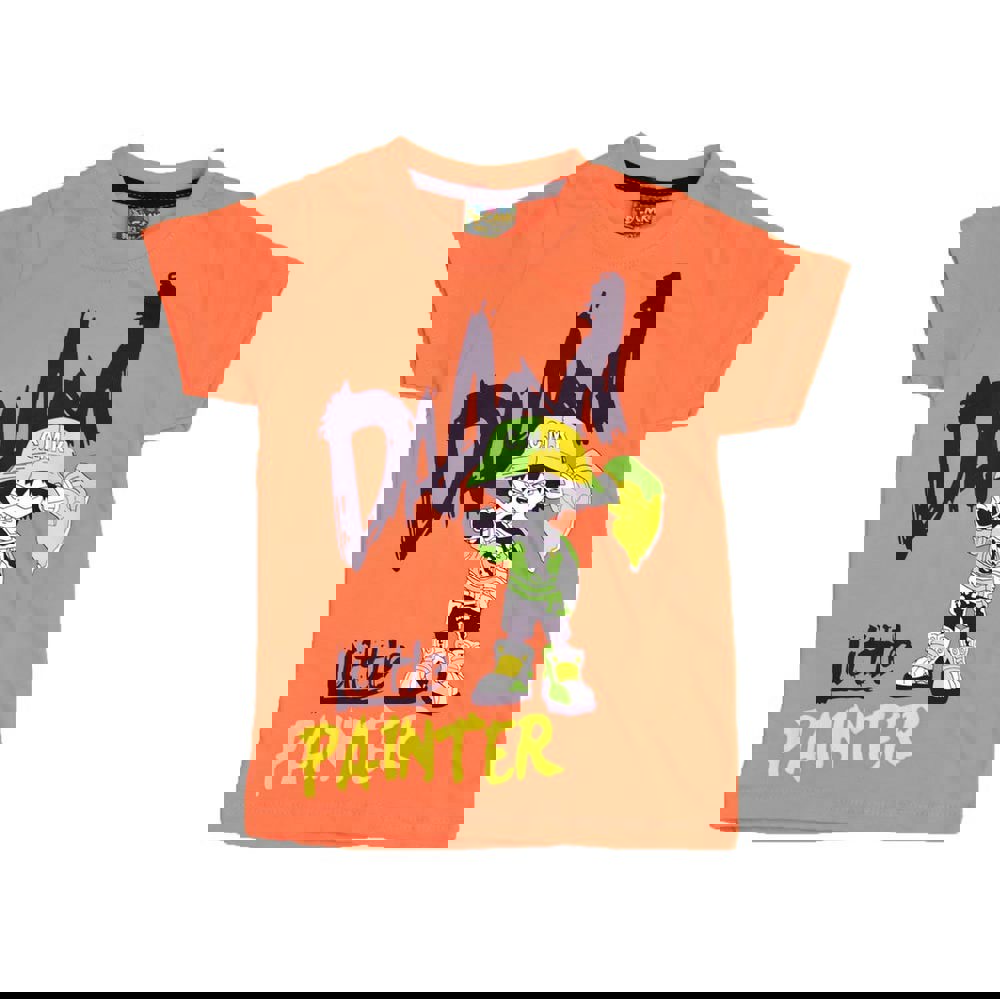 Παιδική μπλούζα με τύπωμα little painter Πορτοκαλί 16046