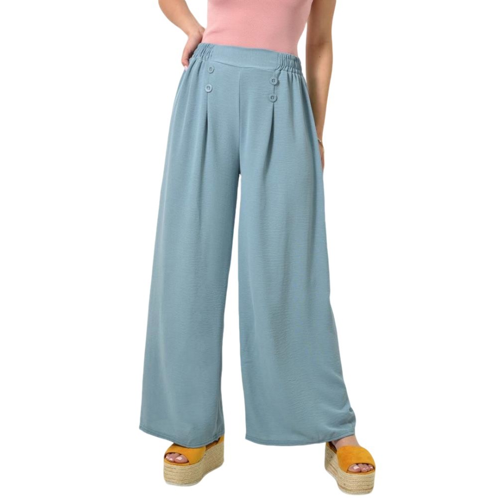 Παντελόνι ψηλόμεσο με κουμπιά Φυστικί 24208