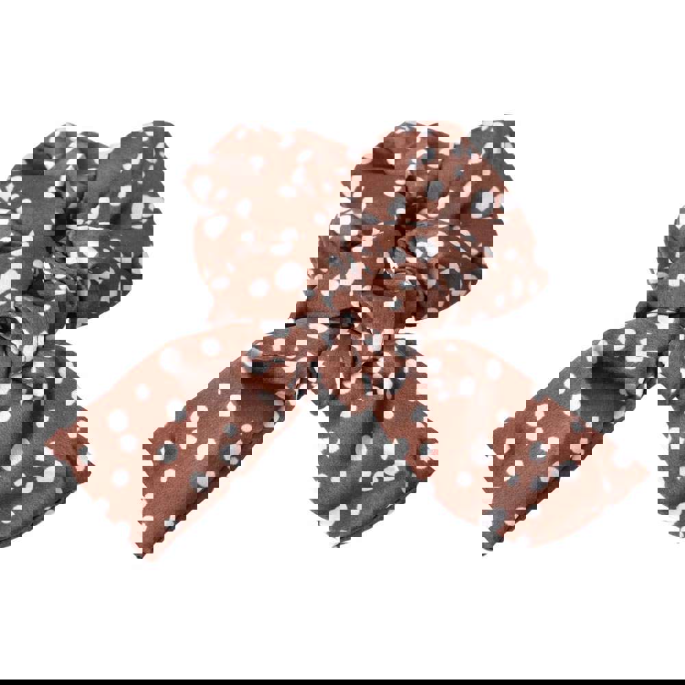 Αξεσουάρ μαλλιών Scrunchies πουά Καφέ 23251