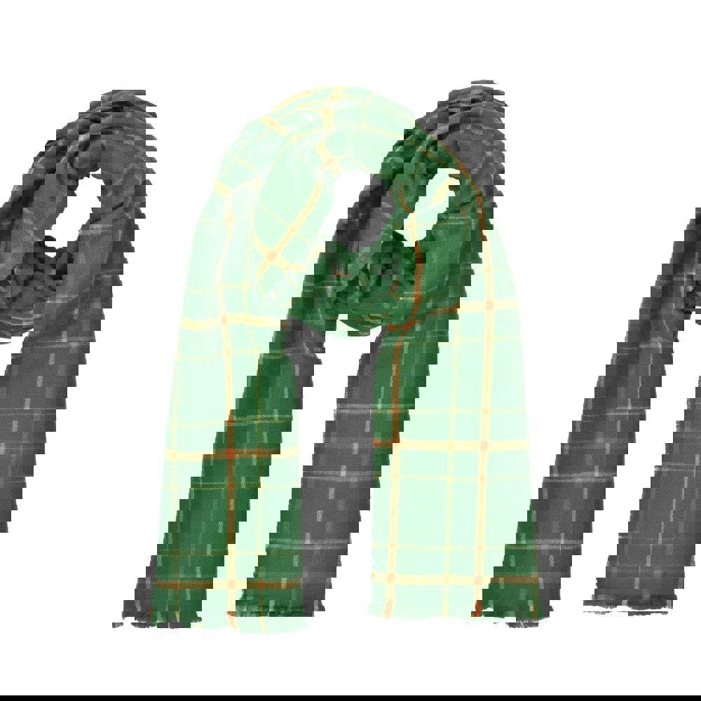 Κασκόλ με σχέδιο καρό Πράσινο 23014