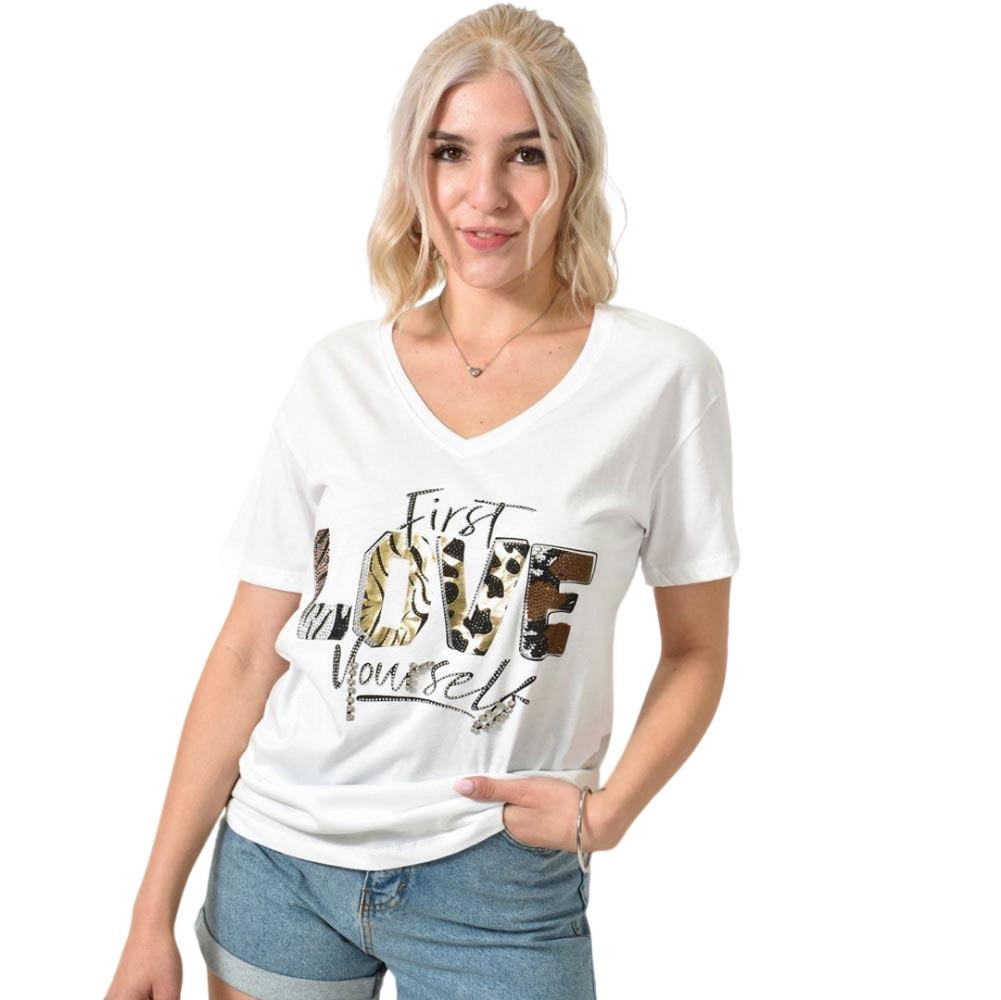 T-Shirt με στάμπα 