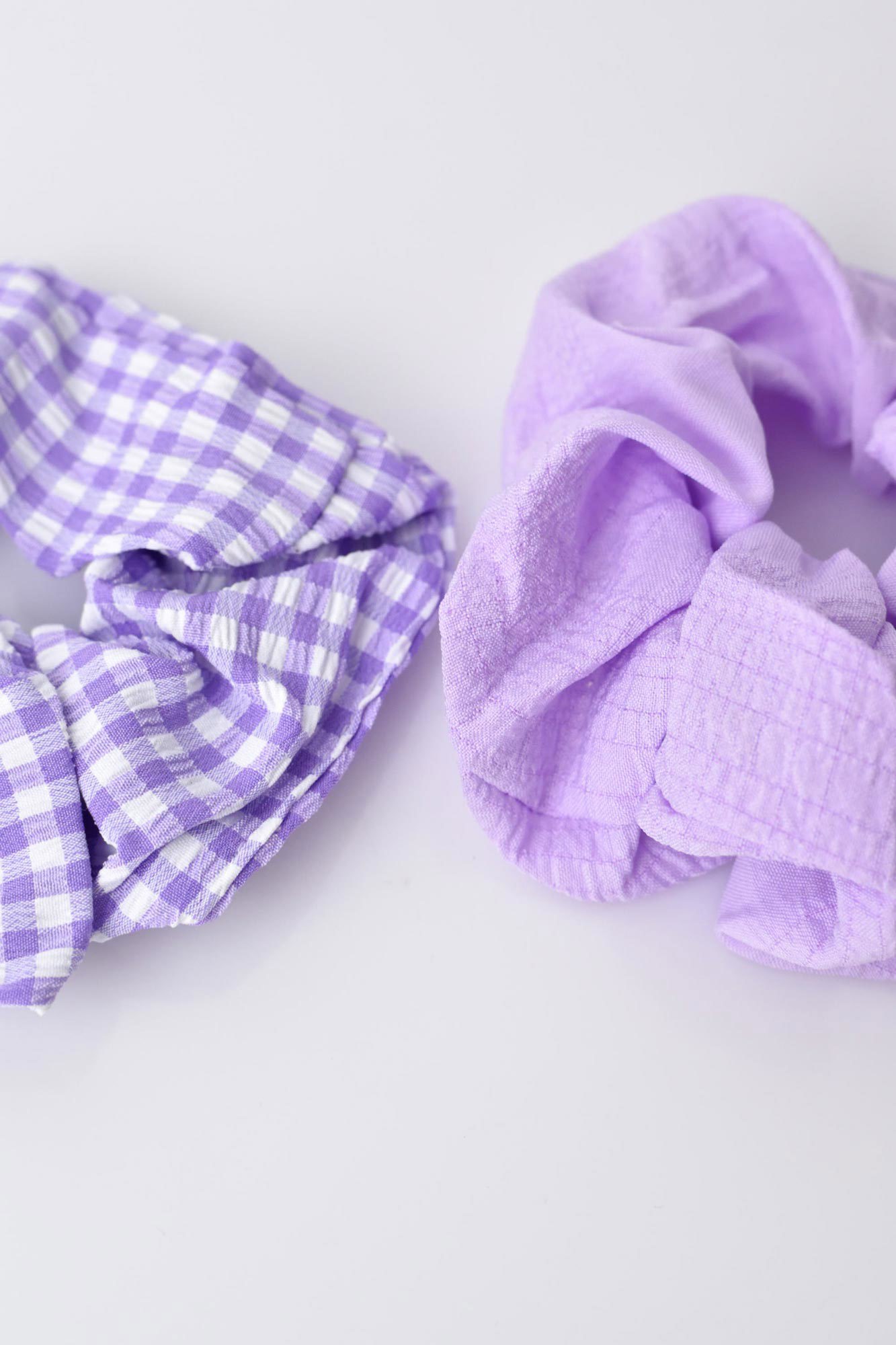 Αξεσουάρ μαλλιών Scrunchies 2 τμχ Λιλά 23240
