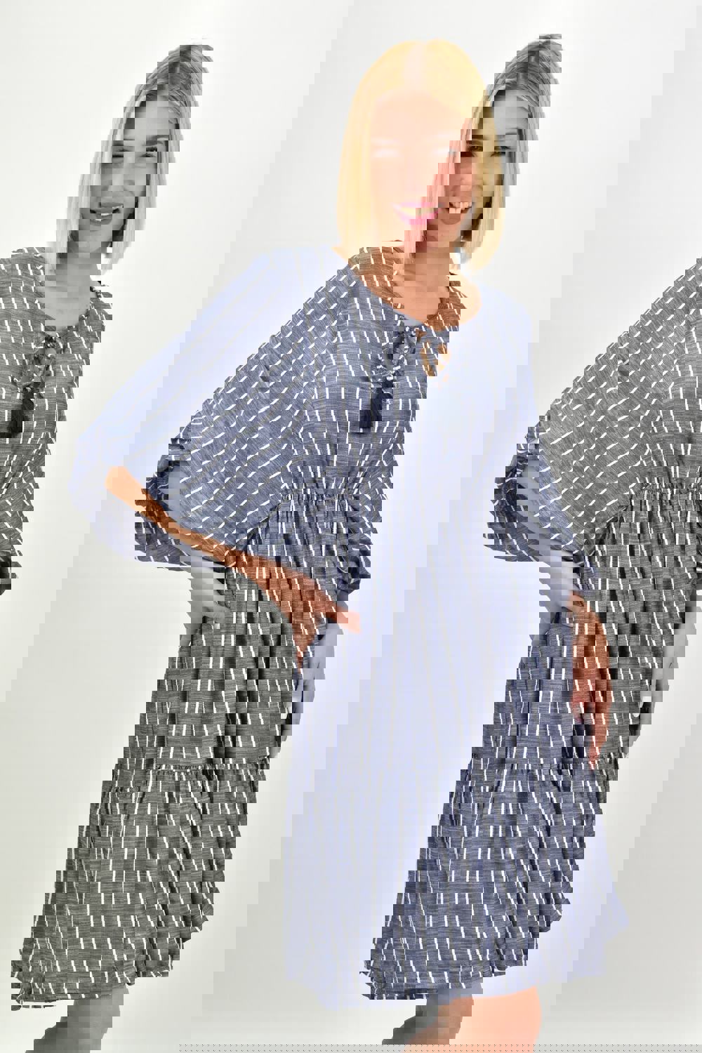 Γυναικείο mini φόρεμα Μπλε Τζιν 10179 φωτογραφία