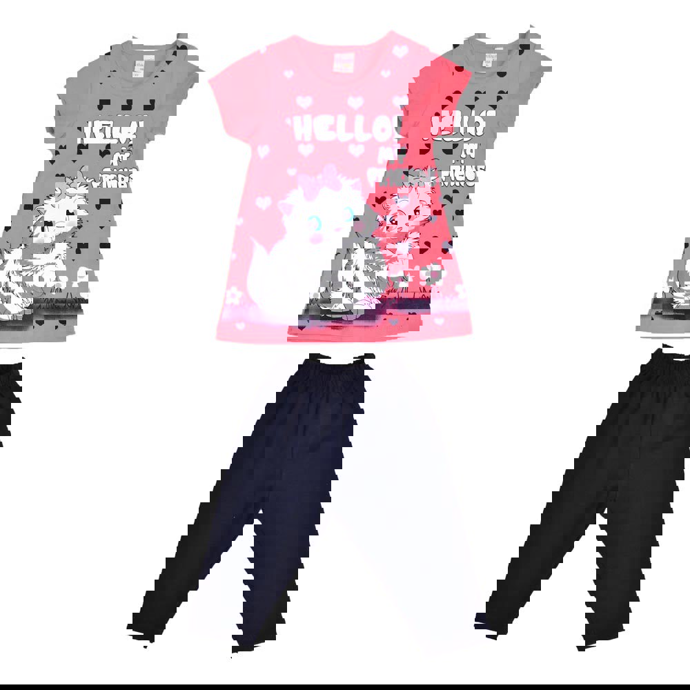 Παιδικό σετ με κολάν HELLO! Ροζ 15617